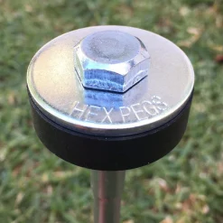 Hex Pegs Flat Top Drillable Tent Peg -Tents Sales 0029039 flat top drillable tent peg