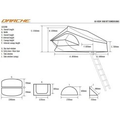 Darche Hi−View 1800 Rooftop Tent -Tents Sales 0031730 hi view 1800 rooftop tent