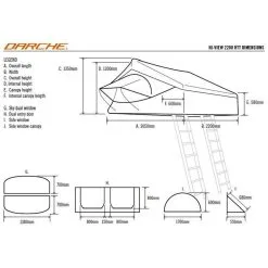 Darche Hi−View 2200 Rooftop Tent -Tents Sales 0032172 hi view 2200 rooftop tent