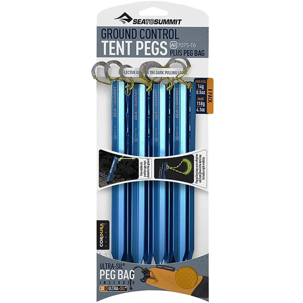 Sea To Summit Ground Control Tent Pegs 8pk 3 Sea To Summit Ground Control Tent Pegs 8pk