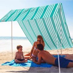 Hollie & Harrie Sombrilla Beach Shade Iridescent Stripe Turquoise 8 Hollie & Harrie Sombrilla Beach Shade Iridescent Stripe Turquoise -Tents Sales 0723130 sombrilla beach shade iridescent stripe turquoise