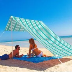 Hollie & Harrie Sombrilla Beach Shade Iridescent Stripe Turquoise 9 Hollie & Harrie Sombrilla Beach Shade Iridescent Stripe Turquoise -Tents Sales 0723131 sombrilla beach shade iridescent stripe turquoise