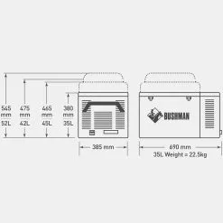 Bushman Fridges 35−52L Portable Fridge Freezer -Tents Sales 1199391 35 52l portable fridge freezer
