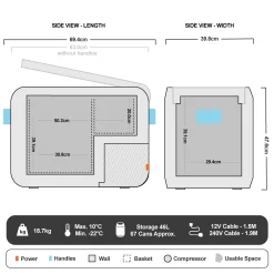 Dometic CFX3 45 Portable Fridge/Freezer 46L -Tents Sales 1201579
