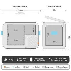 Dometic CFX3 55 Portable Fridge/Freezer 55L 17 Dometic CFX3 55 Portable Fridge/Freezer 55L -Tents Sales 1201581