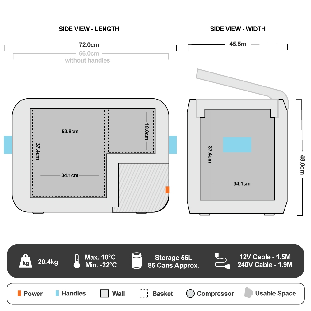Dometic CFX3 55 Portable Fridge/Freezer 55L 10 Dometic CFX3 55 Portable Fridge/Freezer 55L - Image 8