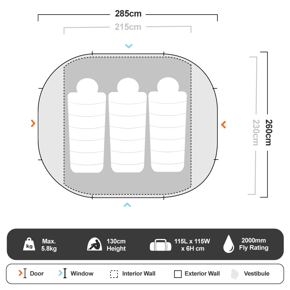 Outdoor Connection Easy Up 4 Pop Up Tent 6 Outdoor Connection Easy Up 4 Pop Up Tent - Image 4