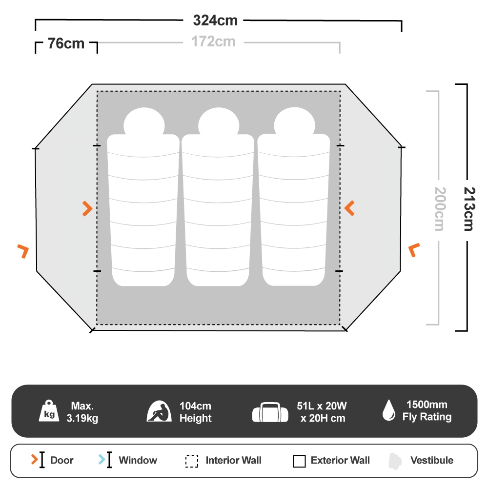 MSR Elixir 3 Hiking Tent 10 MSR Elixir 3 Hiking Tent - Image 8