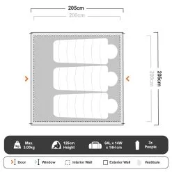 OZtrail Tasman 3P Dome Tent 15 OZtrail Tasman 3P Dome Tent -Tents Sales 1202596