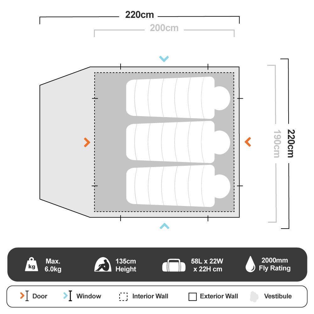 BLACKWOLF Classic Dome 3+ 8 BLACKWOLF Classic Dome 3+ - Image 6
