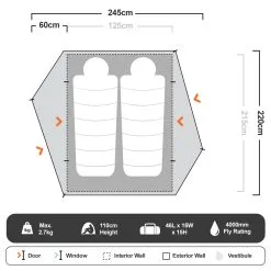 Explore Planet Earth Spartan 2 Hiking Tent -Tents Sales 1202776