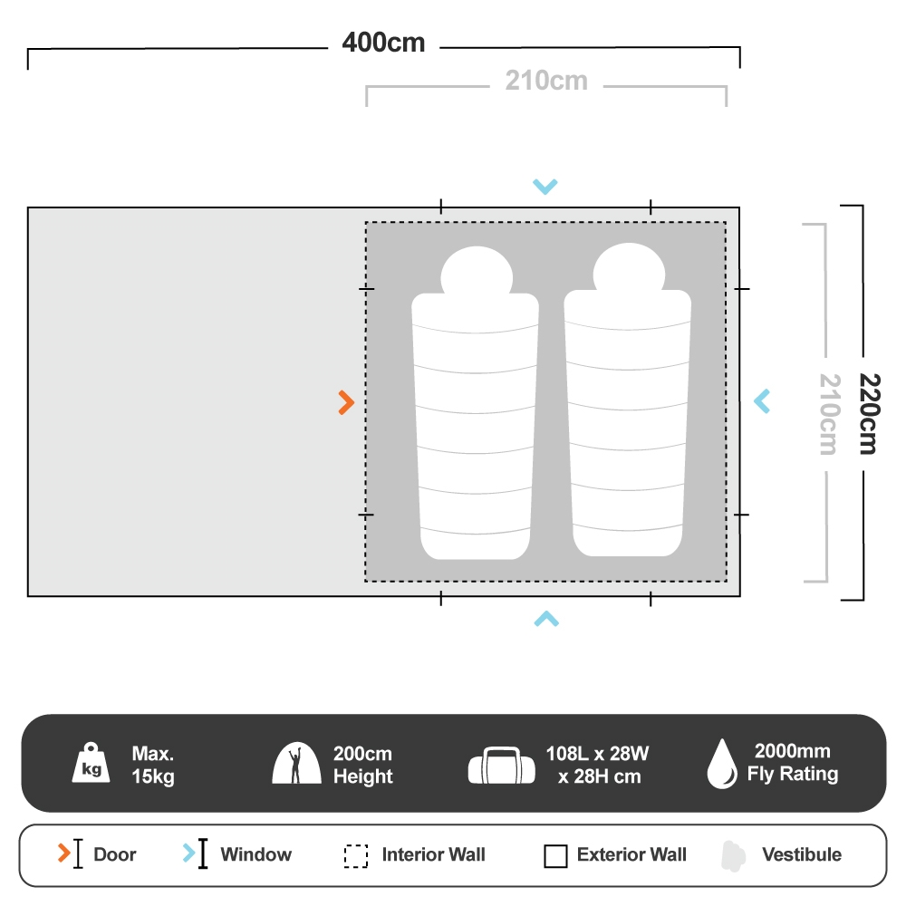 BLACKWOLF Turbo Lite 210 Tent 4 BLACKWOLF Turbo Lite 210 Tent - Image 2