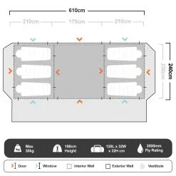 Coleman Instant Up 10P Lighted Northstar Darkroom Tent -Tents Sales 1203373
