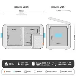 Dometic CFX3 95DZ Dual Zone Fridge/Freezer 94L 17 Dometic CFX3 95DZ Dual Zone Fridge/Freezer 94L -Tents Sales 1203565