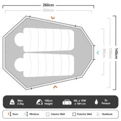 OZtrail Nomad 2 Hike Tent -Tents Sales 1204035