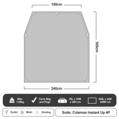Coleman Ground Mesh Footprint For Instant Up Tents 19 Coleman Ground Mesh Footprint For Instant Up Tents -Tents Sales 1204053 ground mesh footprint for instant up tent
