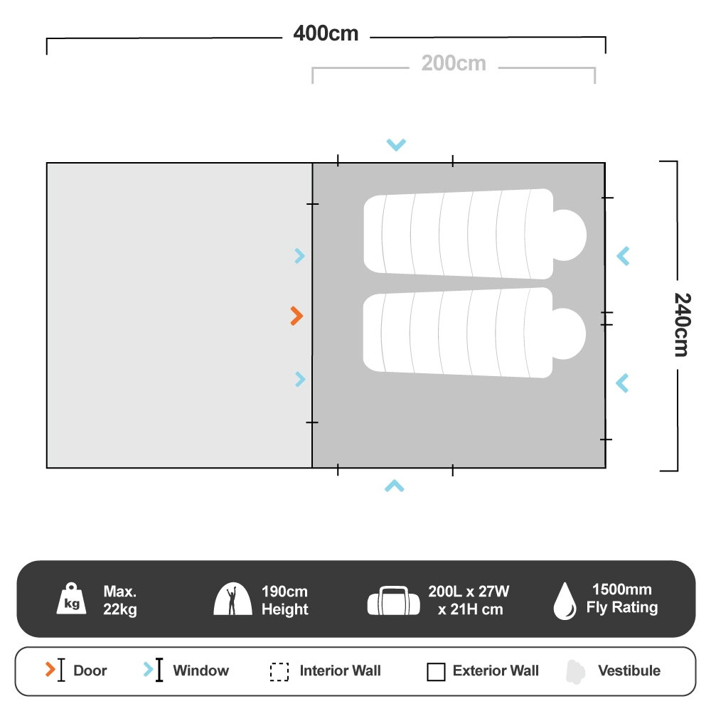 Oztent RV−3 Canvas Touring Tent 12 Oztent RV−3 Canvas Touring Tent - Image 10