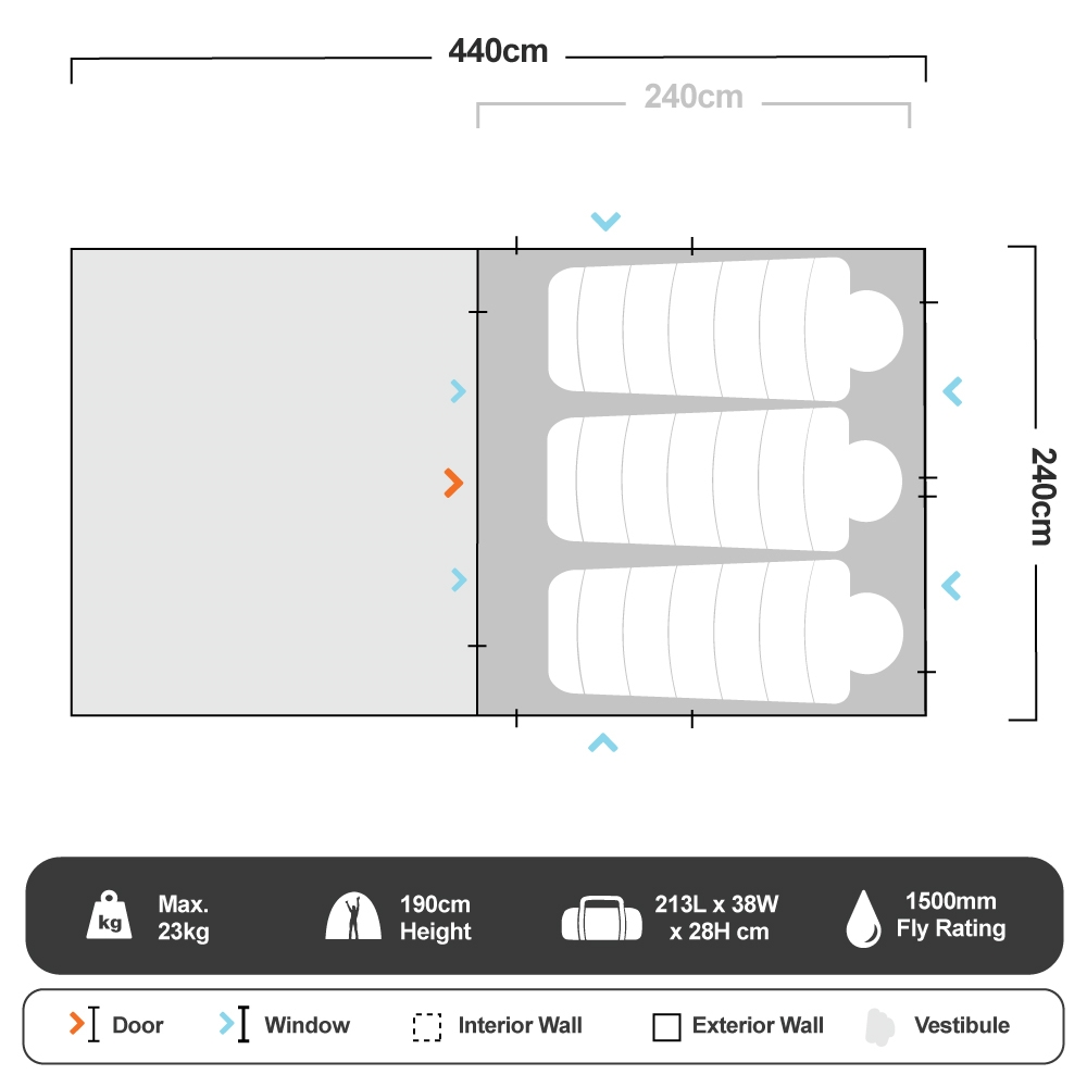 Oztent RV−4 Canvas Touring Tent 12 Oztent RV−4 Canvas Touring Tent - Image 10
