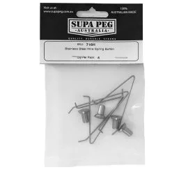 Supa Peg Stainless Steel Wire Spring Button 4 Pack -Tents Sales 1214434 stainless steel wire spring button 4 pack