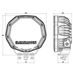 Bushranger 4x4 Gear Night Hawk 9” VLI Series LED Driving Light -Tents Sales 1217726 night hawk 9 inch vli series led