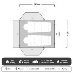 Darche Panorama 1400 Rooftop Tent -Tents Sales 1220899