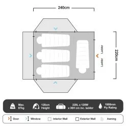 Darche Hi−View 2200 Rooftop Tent -Tents Sales 1220907