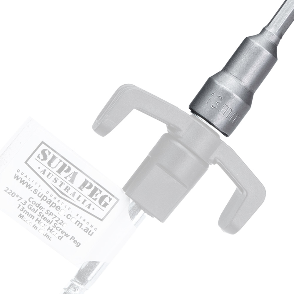 Supa Peg Screw Peg Socket 13mm 8 Supa Peg Screw Peg Socket 13mm - Image 6