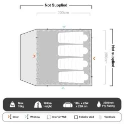 OZtrail Fast Frame BlockOut 6 Person Tent -Tents Sales 1227985