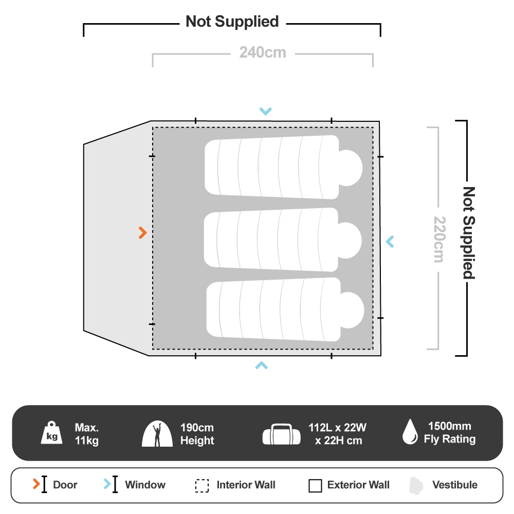 OZtrail Fast Frame 4 Person Tent 15 OZtrail Fast Frame 4 Person Tent - Image 13