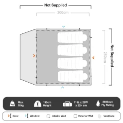 OZtrail Fast Frame Lumos Integrated Lighting 6 Person Tent 31 OZtrail Fast Frame Lumos Integrated Lighting 6 Person Tent -Tents Sales 1227990