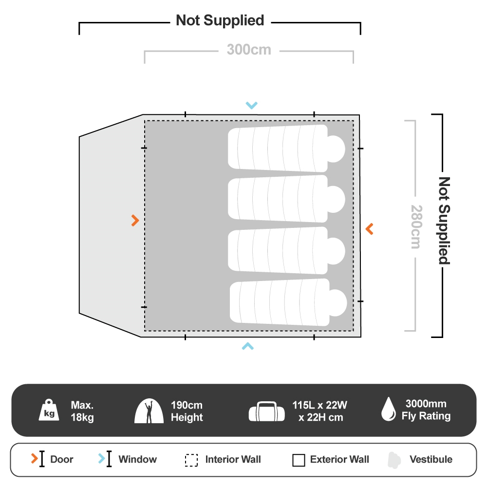 OZtrail Fast Frame Lumos Integrated Lighting 6 Person Tent 17 OZtrail Fast Frame Lumos Integrated Lighting 6 Person Tent - Image 15