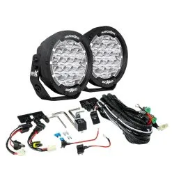 Hard Korr BZR−X Series 7” LED Driving Lights With Wiring Harness -Tents Sales 1228359 bzr x series 7 led driving lights with wiring harness