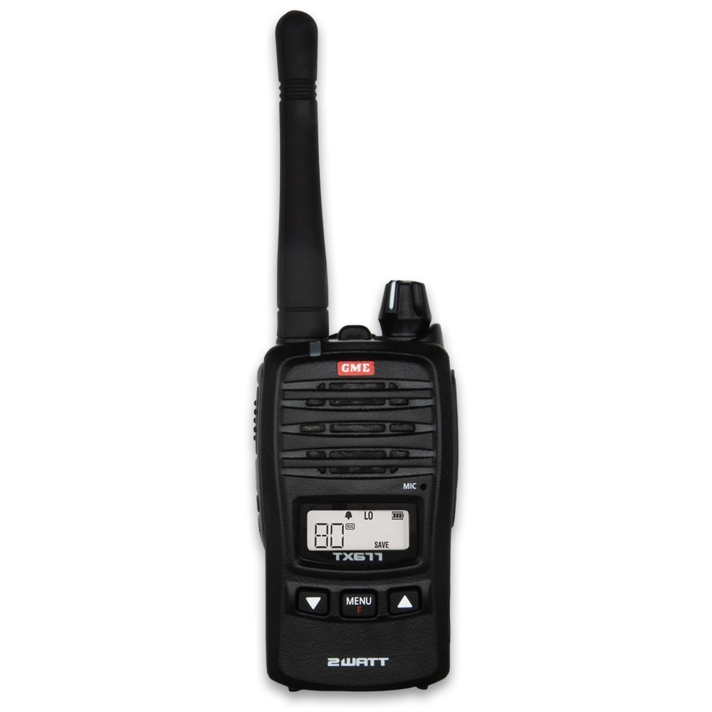 GME 2 Watt UHF CB Handheld Radio TX677 3 GME 2 Watt UHF CB Handheld Radio TX677