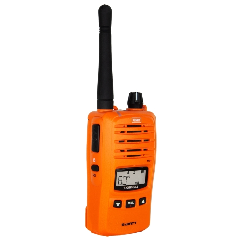 GME 5 Watt UHF CB Handheld Radio Blaze Orange TX6160XO 4 GME 5 Watt UHF CB Handheld Radio Blaze Orange TX6160XO - Image 2