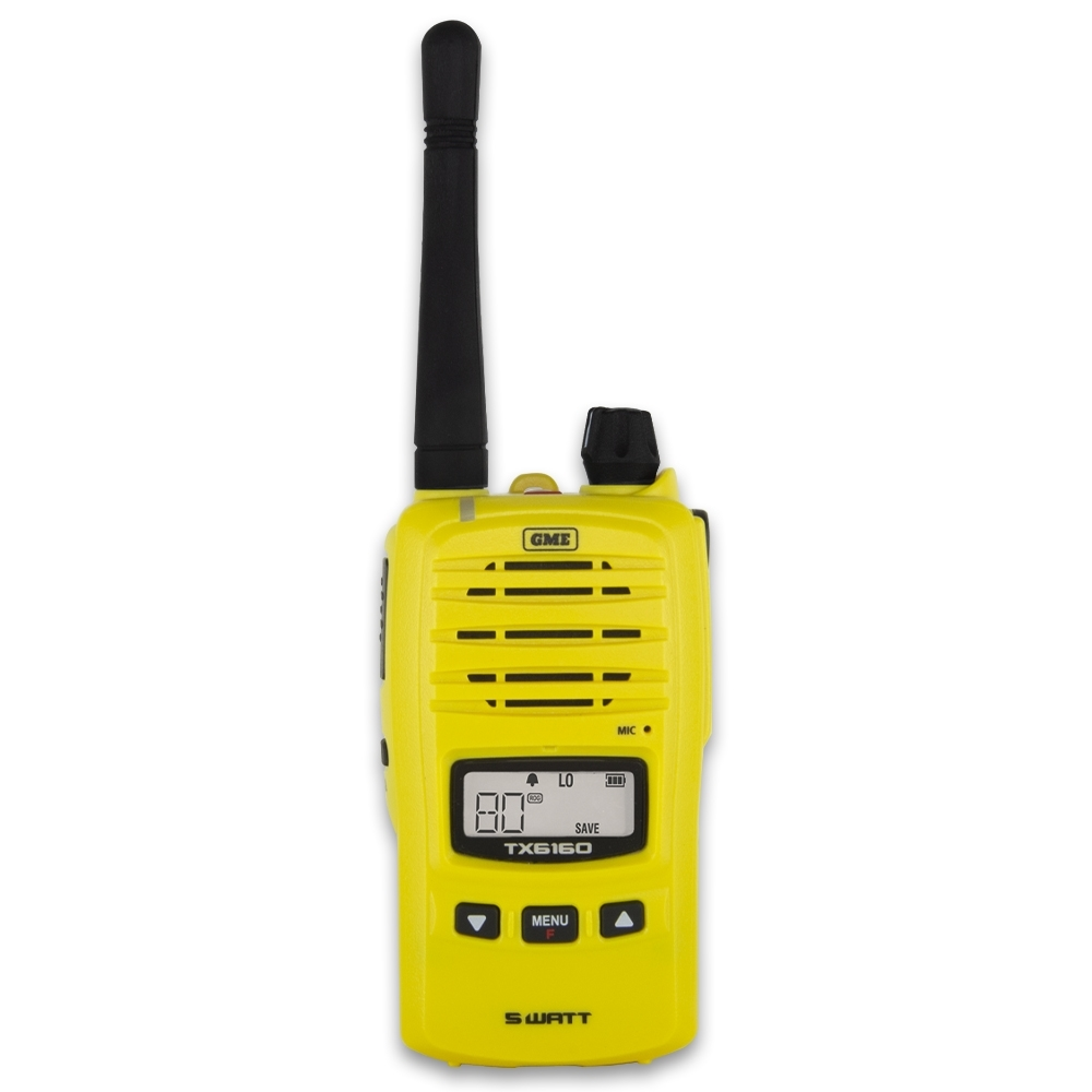 GME 5 Watt UHF CB Handheld Radio Yellow TX6160XY 3 GME 5 Watt UHF CB Handheld Radio Yellow TX6160XY