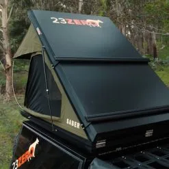 23Zero Saber Hard Shell Rooftop Tent -Tents Sales 1233116 saber hard shell rooftop tent rebound foam mattress