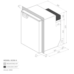 Bushman Fridges DC50−X 50L Upright Fridge -Tents Sales 1247610 dc50 x 50l upright fridge