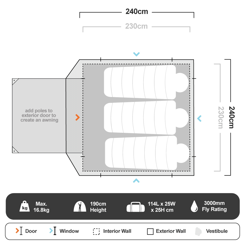 Coleman Instant Up 4P Lighted Northstar Darkroom Tent 13 Coleman Instant Up 4P Lighted Northstar Darkroom Tent - Image 11