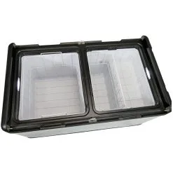 EVAKOOL DU295−DZ Down Under Series II Dual Zone Fridge Freezer 95L -Tents Sales 1255591 du295 dz down under series ii dual zone fridge freezer 95l phantom grey