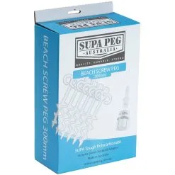 Supa Peg 300mm Polycarbonate Beach Screw Peg Starter Pack 6 Pegs