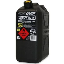 Pro Quip Plastic Fast Pour 10 Litre Fuel Can Heavy Duty Black