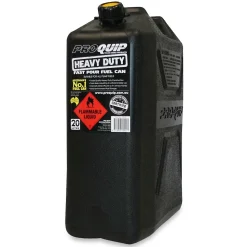 Pro Quip Plastic Fast Pour 20 Litre Fuel Can Heavy Duty Black