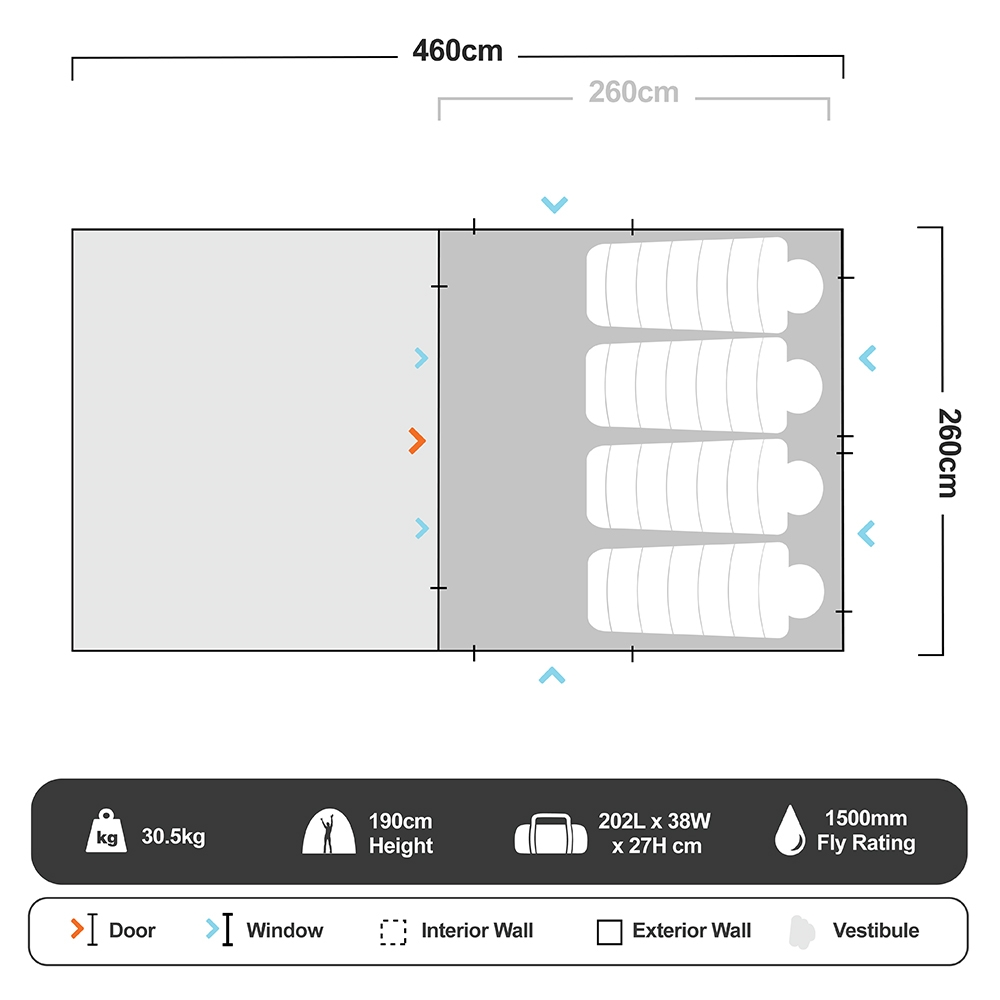 Oztent RV−5 Plus Canvas Touring Tent 15 Oztent RV−5 Plus Canvas Touring Tent - Image 13