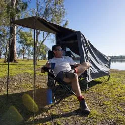 OZtrail BlockOut Easy Fold Stretcher Tent Single -Tents Sales 1265201 blockout stretcher tent single