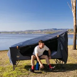 OZtrail BlockOut Easy Fold Stretcher Tent Single -Tents Sales 1265202 blockout stretcher tent single