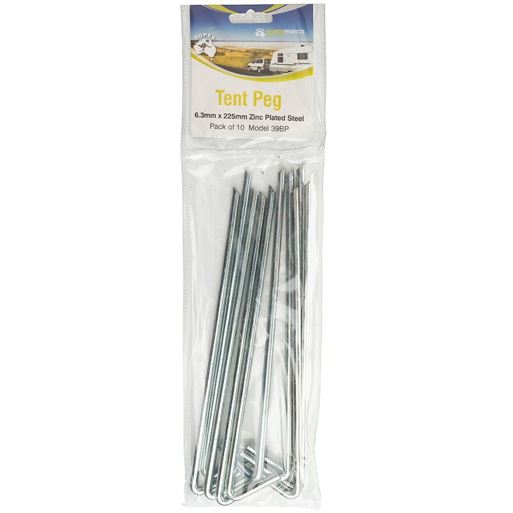 Supex Steel Tent Pegs 6.3mm 10 Pack 5 Supex Steel Tent Pegs 6.3mm 10 Pack - Image 3
