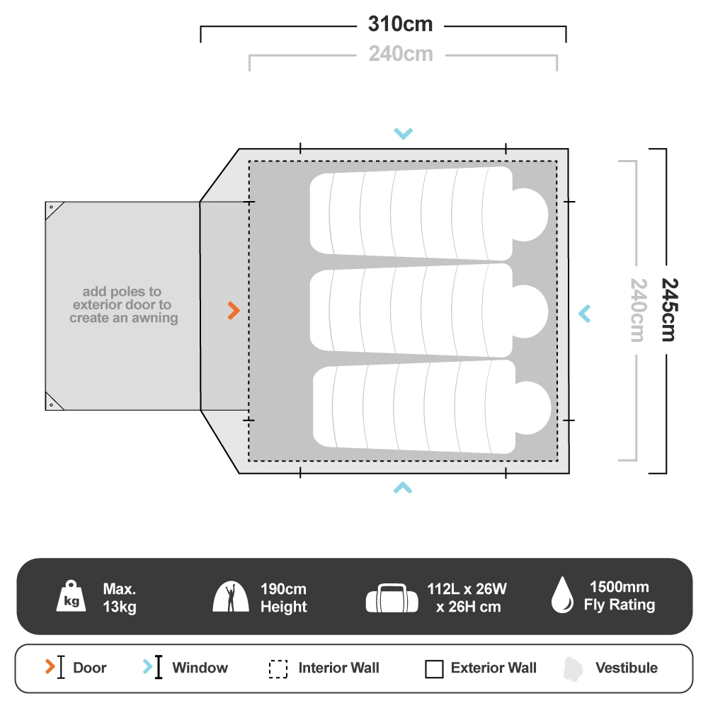 Coleman Instant Up 4P Silver Evo Tent 8 Coleman Instant Up 4P Silver Evo Tent - Image 6