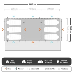 Quest Outdoors Cabin 10 Person Tent 25 Quest Outdoors Cabin 10 Person Tent -Tents Sales 1266211