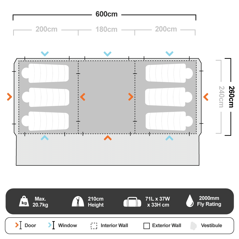 Quest Outdoors Cabin 10 Person Tent 14 Quest Outdoors Cabin 10 Person Tent - Image 12