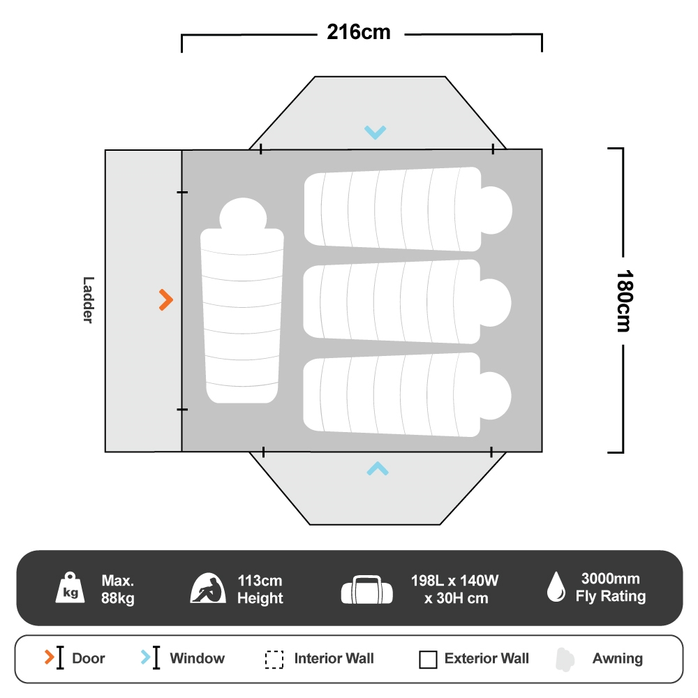 23Zero Panther 2000 Hard Shell Rooftop Tent 15 23Zero Panther 2000 Hard Shell Rooftop Tent - Image 13